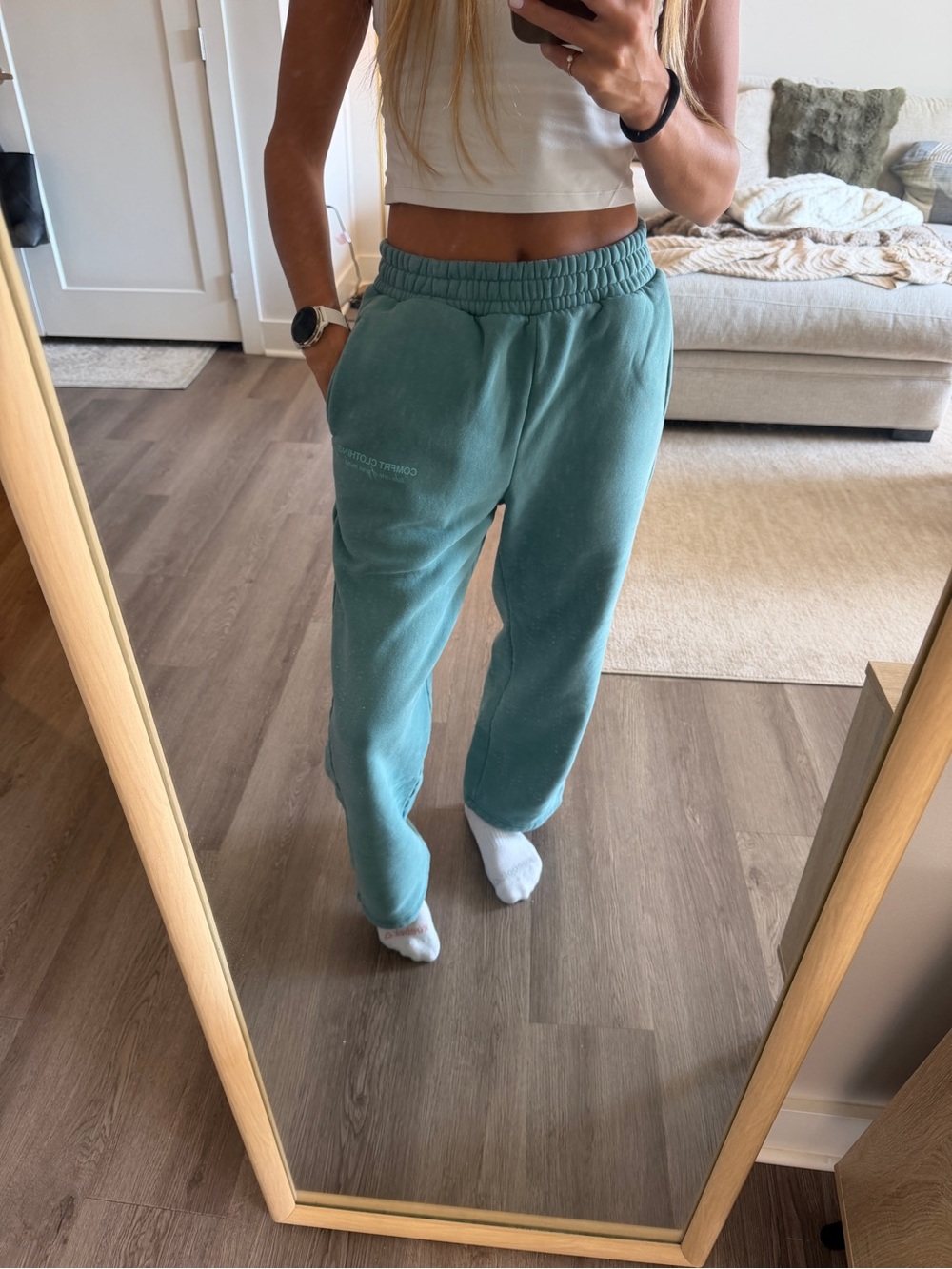 Comfort Colors Teal Jogger Sweatpants for Women